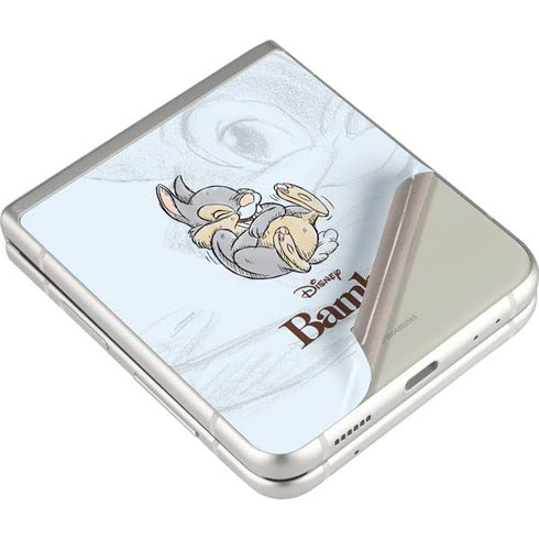 Disney Bambi Thumper Sketched portrait Galaxy Z Flip4 5G Skin